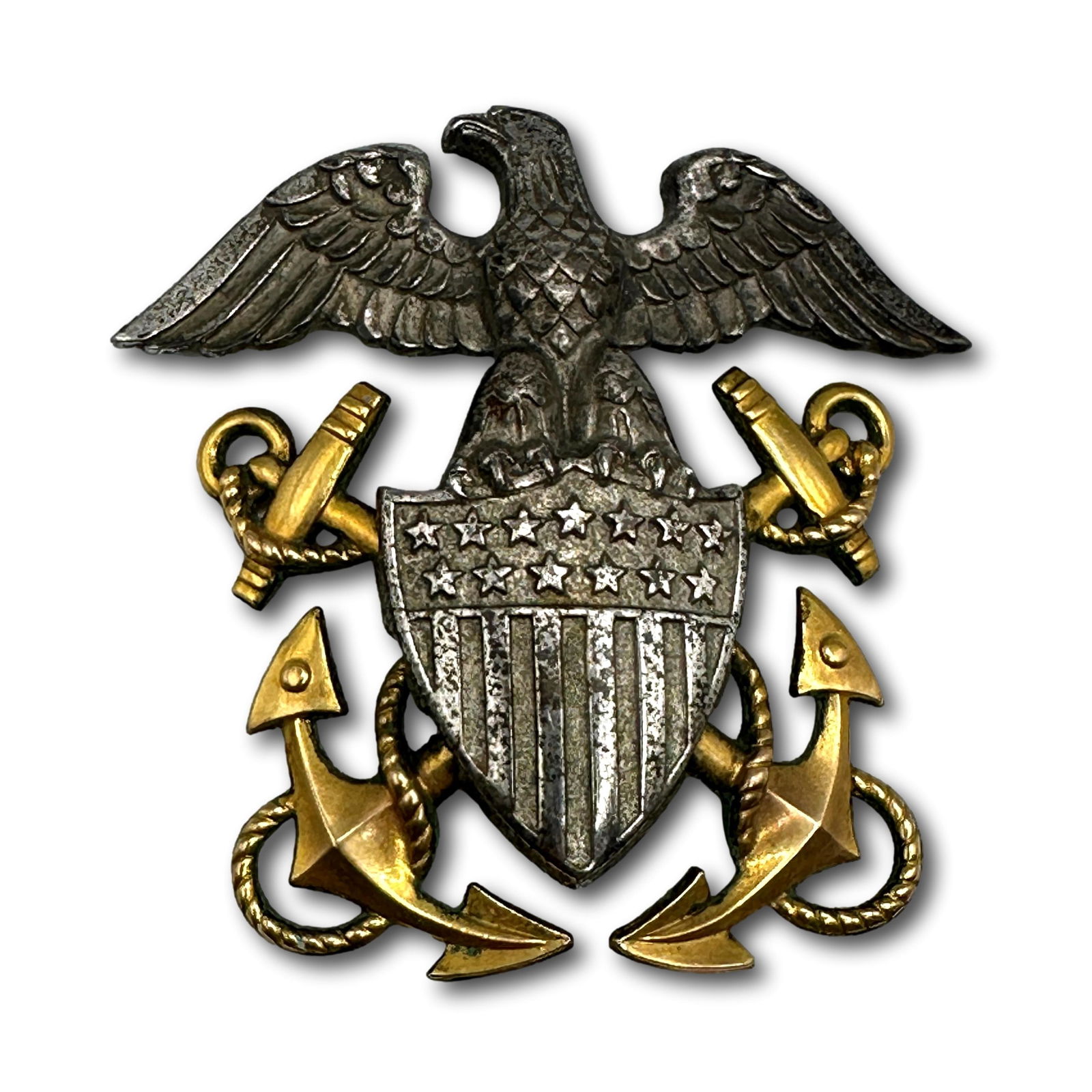 WWII期 US Navy イーグル紋章 925 シルバー ヴィンテージ ミリタ WWII期 US Navy イーグル紋章 925 シルバー ヴィンテージ ミリタ