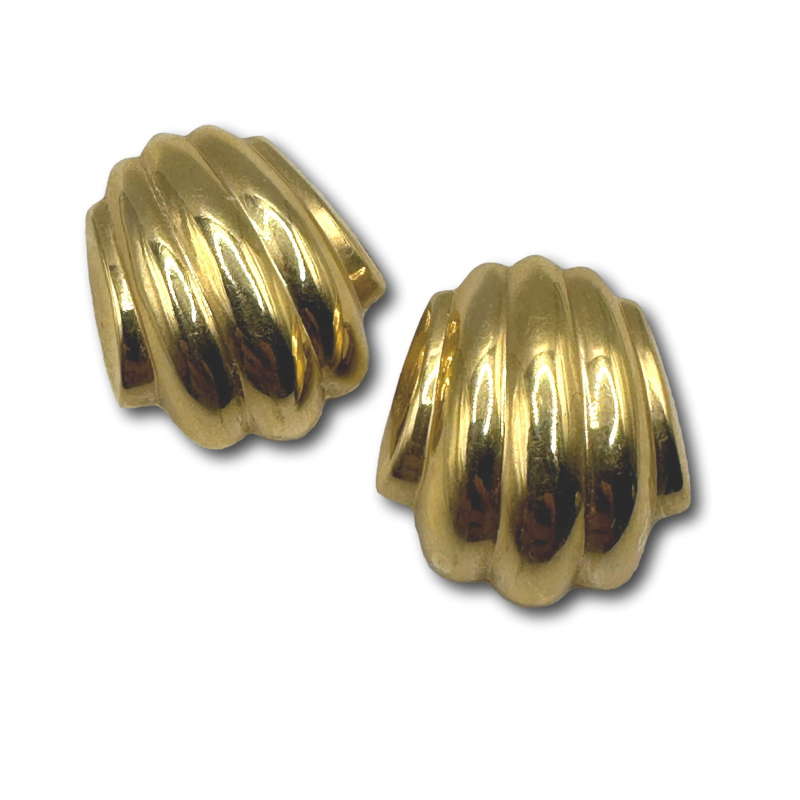 14K Gold Shell Clip Earrings (1 of 6)
