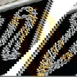 14K Gold Italian Large Link Necklace