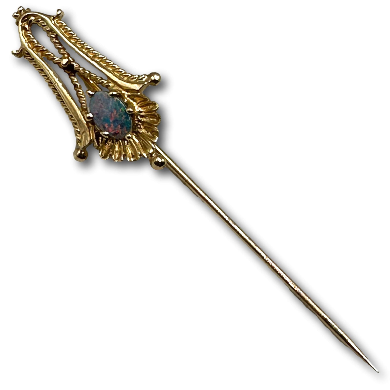 14K Gold and Opal Hat Pin (1 of 5)