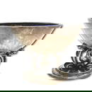 Early Georg Jensen Blue Enameled Sterling Silver Salt or Small Bowl