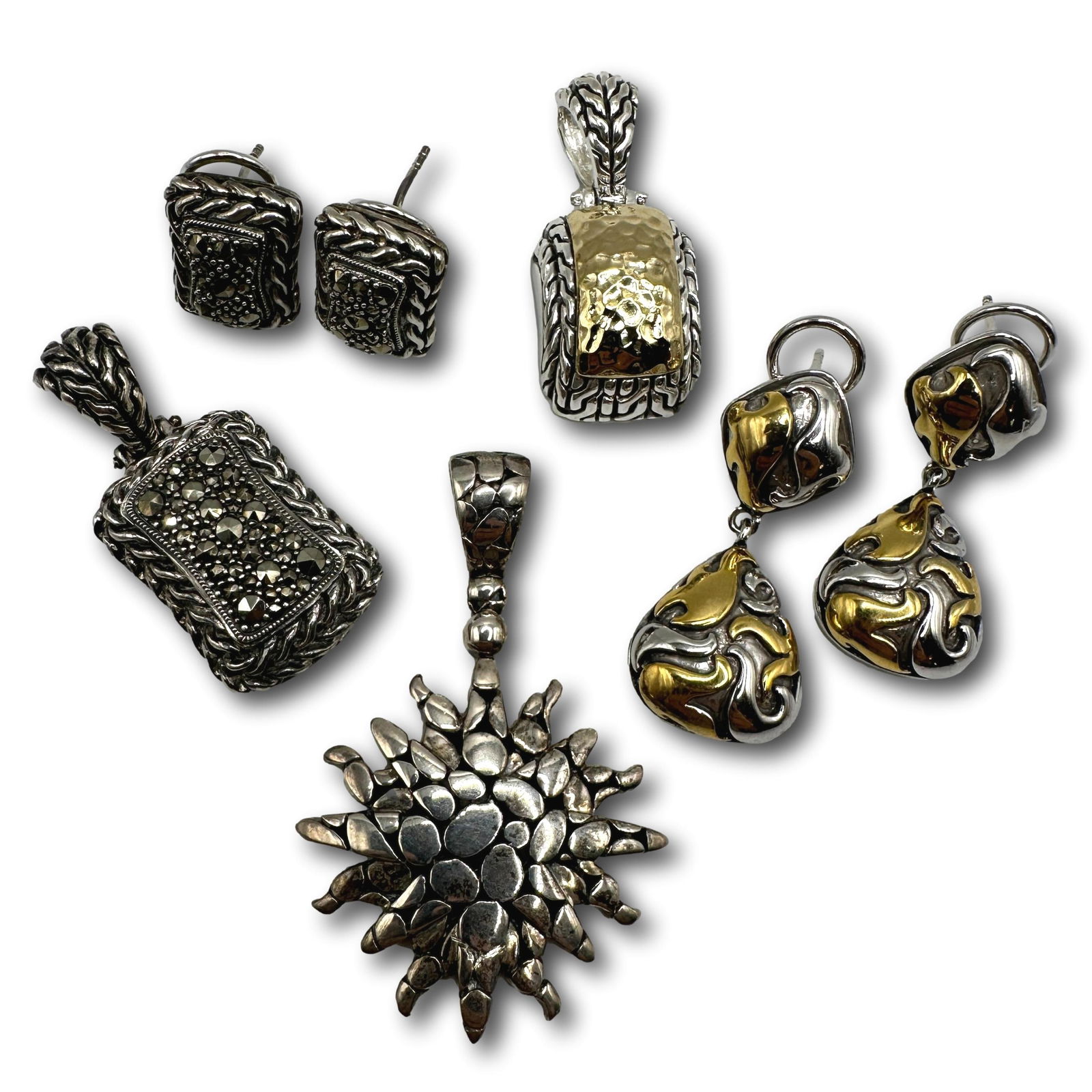 Lot of Sterling Silver Designer Inspired Pendants and Earrings (1 of 11)