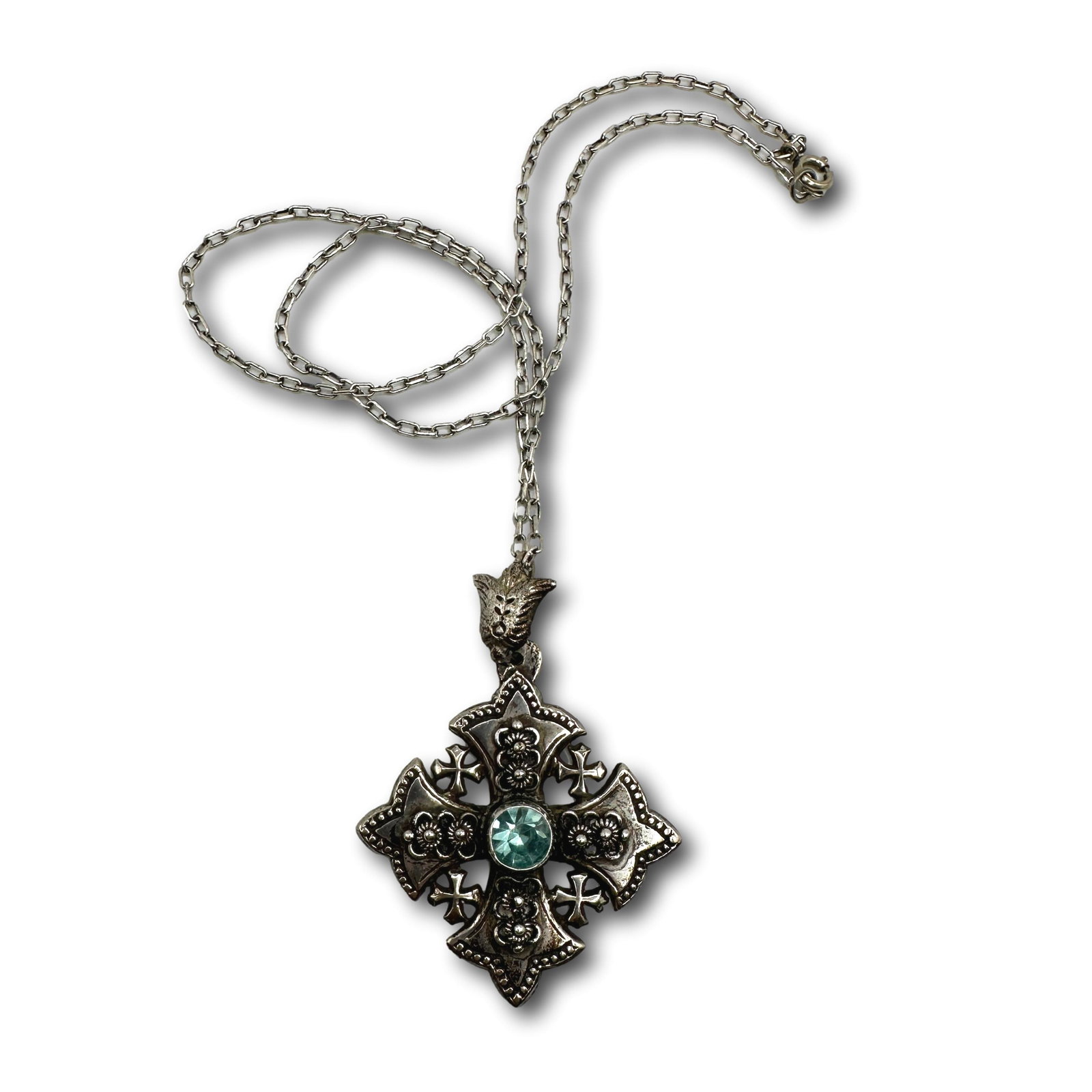 Vintage Large Jerusalem Cross Necklace (1 of 7)
