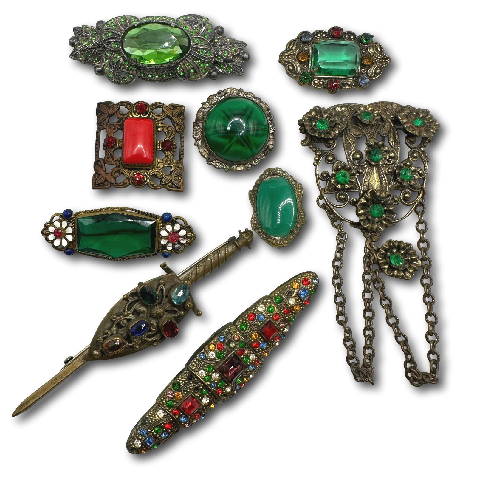Collection of Victorian Era Brooches and Pins (1 of 10)