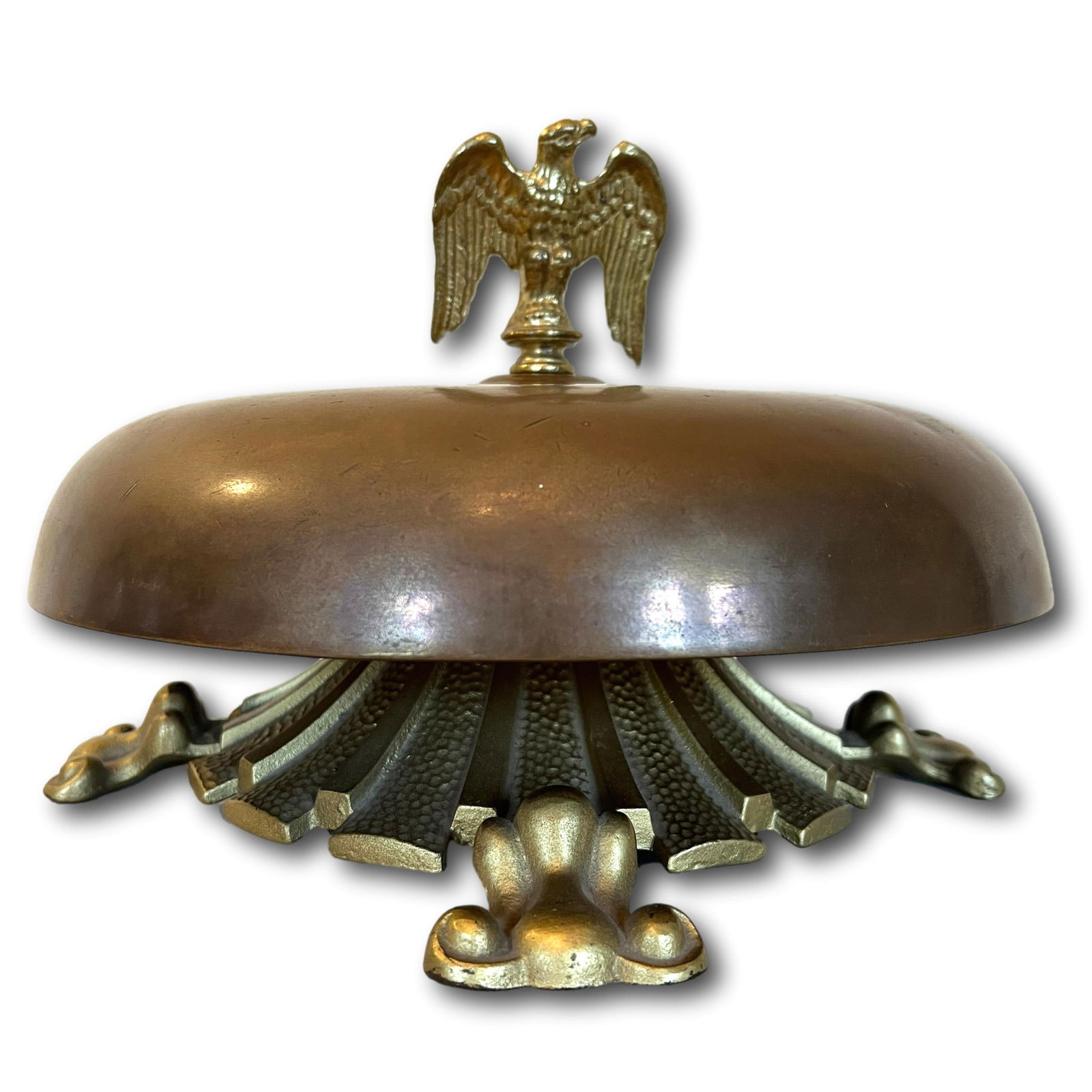 Antique Giant Brass Bell with Eagle Finial - Weighs Over 12 Pounds (1 of 15)