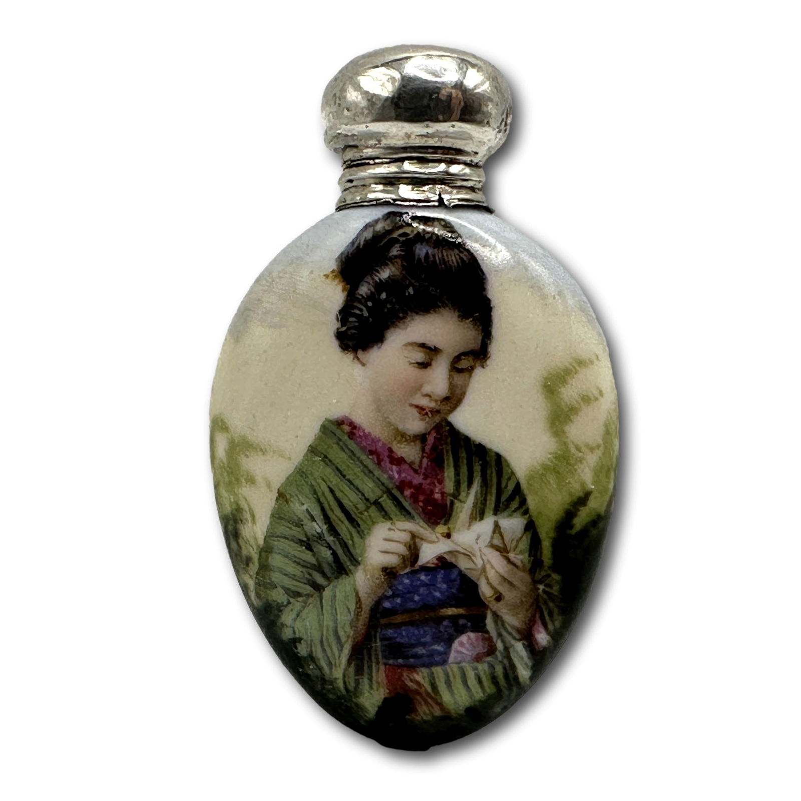 Antique English Porcelain Scent Bottle (1 of 7)