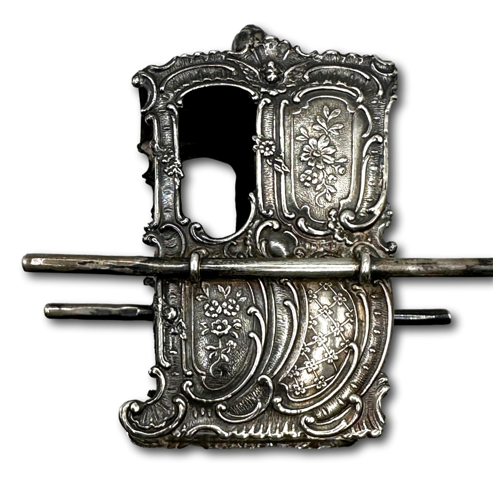 Antique Silver Sedan Chair Lidded Box (1 of 16)