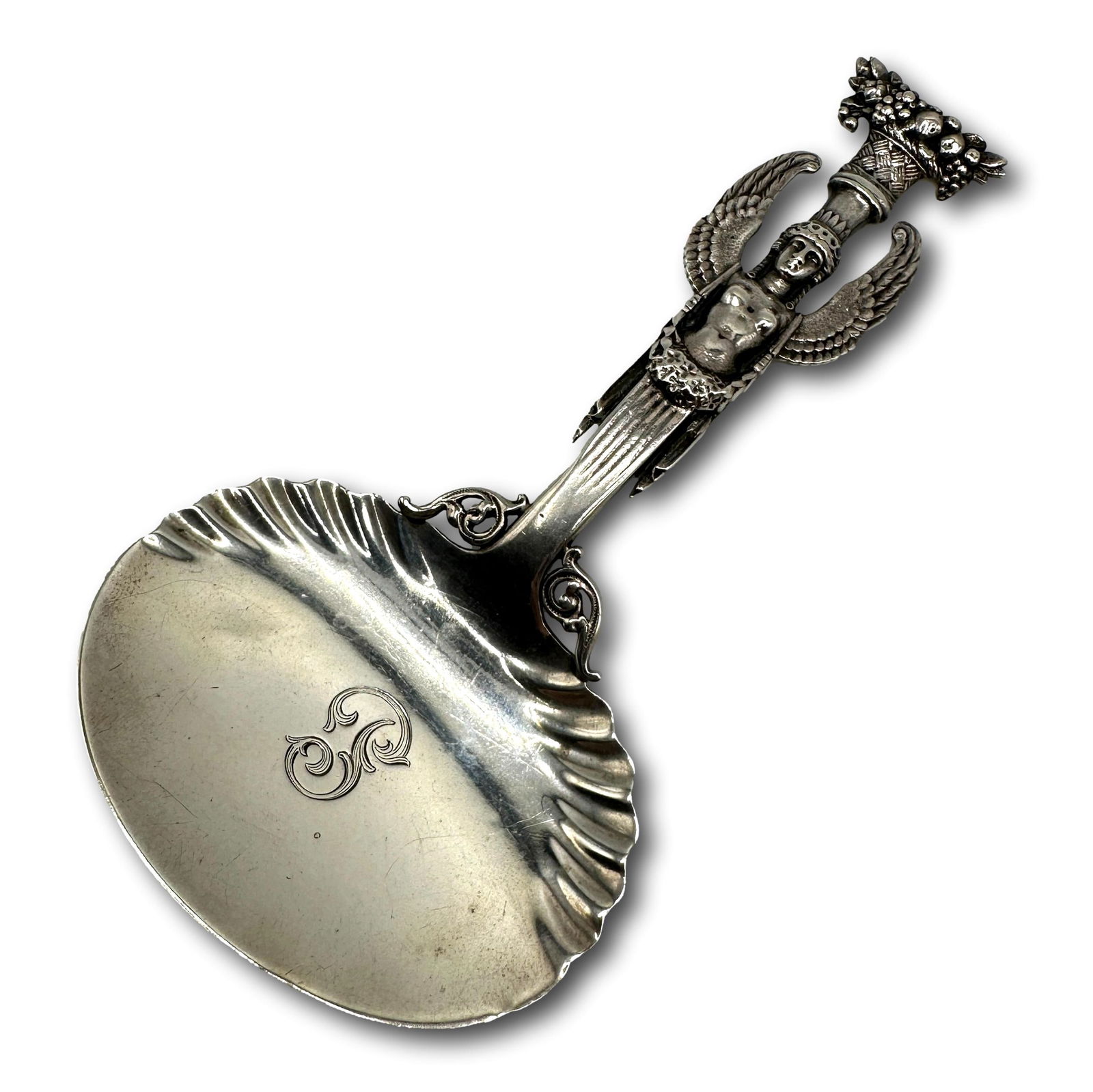 Antique Tiffany & Co Vine Pattern Sterling Silver Bonbon Spoon (1 of 8)