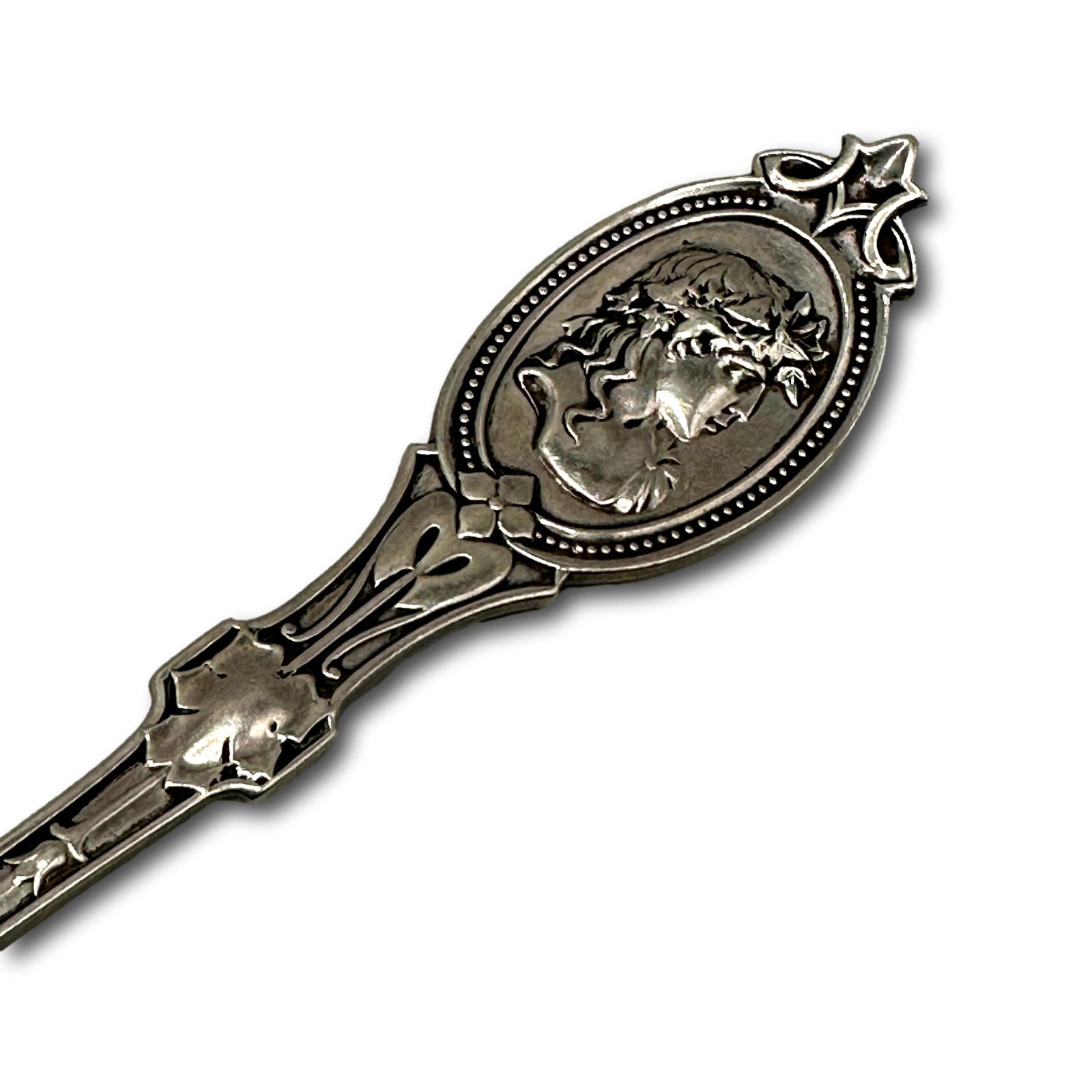 19th Century Coin Silver Medallion Spoon Circa 1867 (1 of 8)