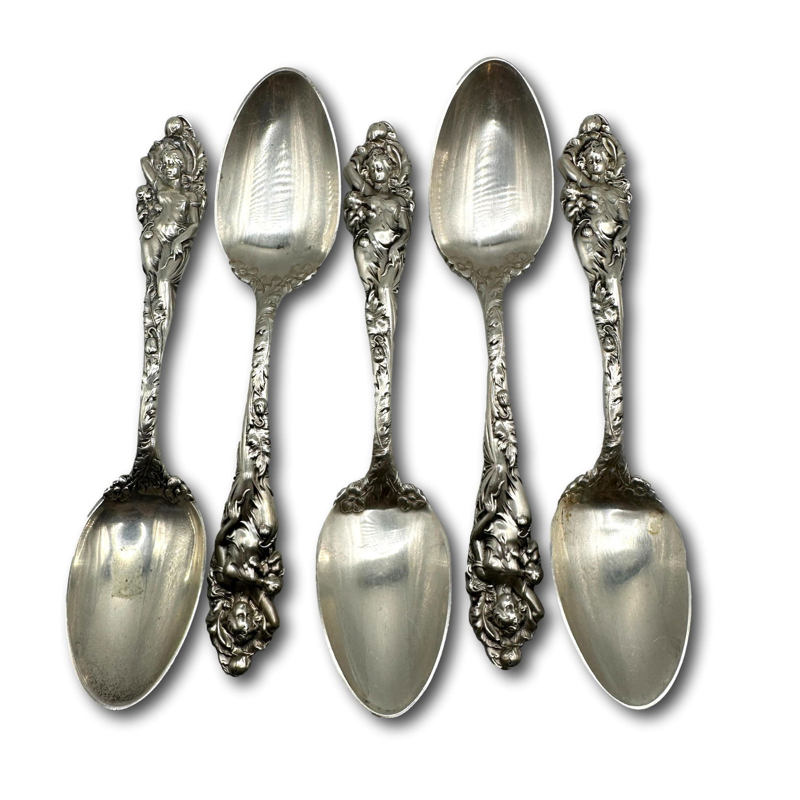 Lot of 6 Reed & Barton Sterling Silver Love Disarmed Teaspoons (1 of 11)