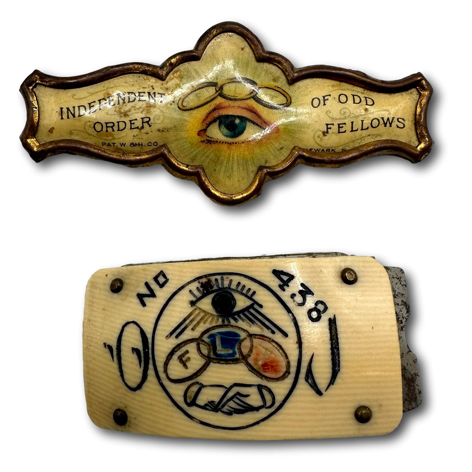 Odd and Unique Pin and Belt Buckle: Refer to photos for additional condition information as they are a part of the description. Please note lots may show signs of wear commensurate with age and use, and the lack of a statement regarding