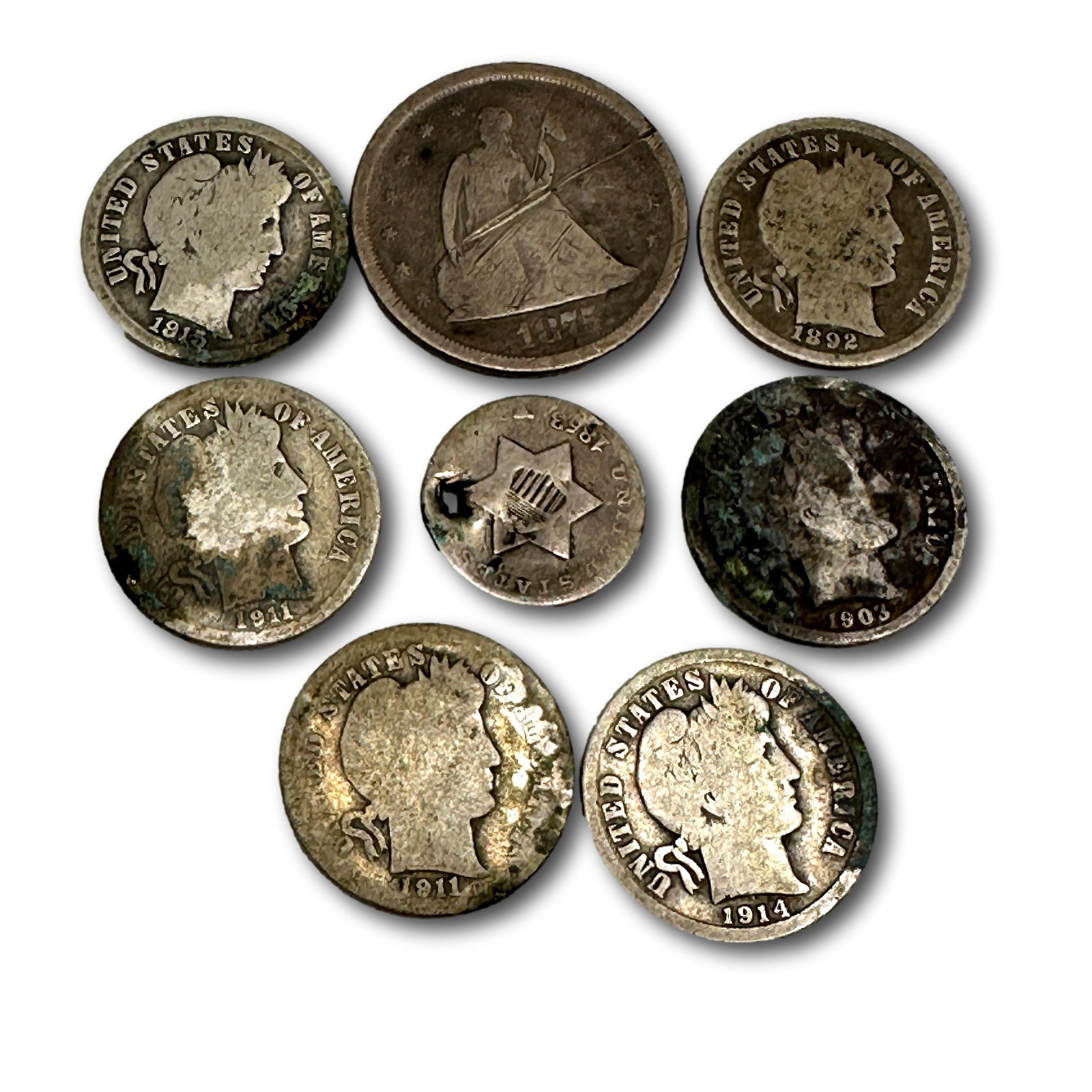 Lot of Antique US Coins (1 of 8)