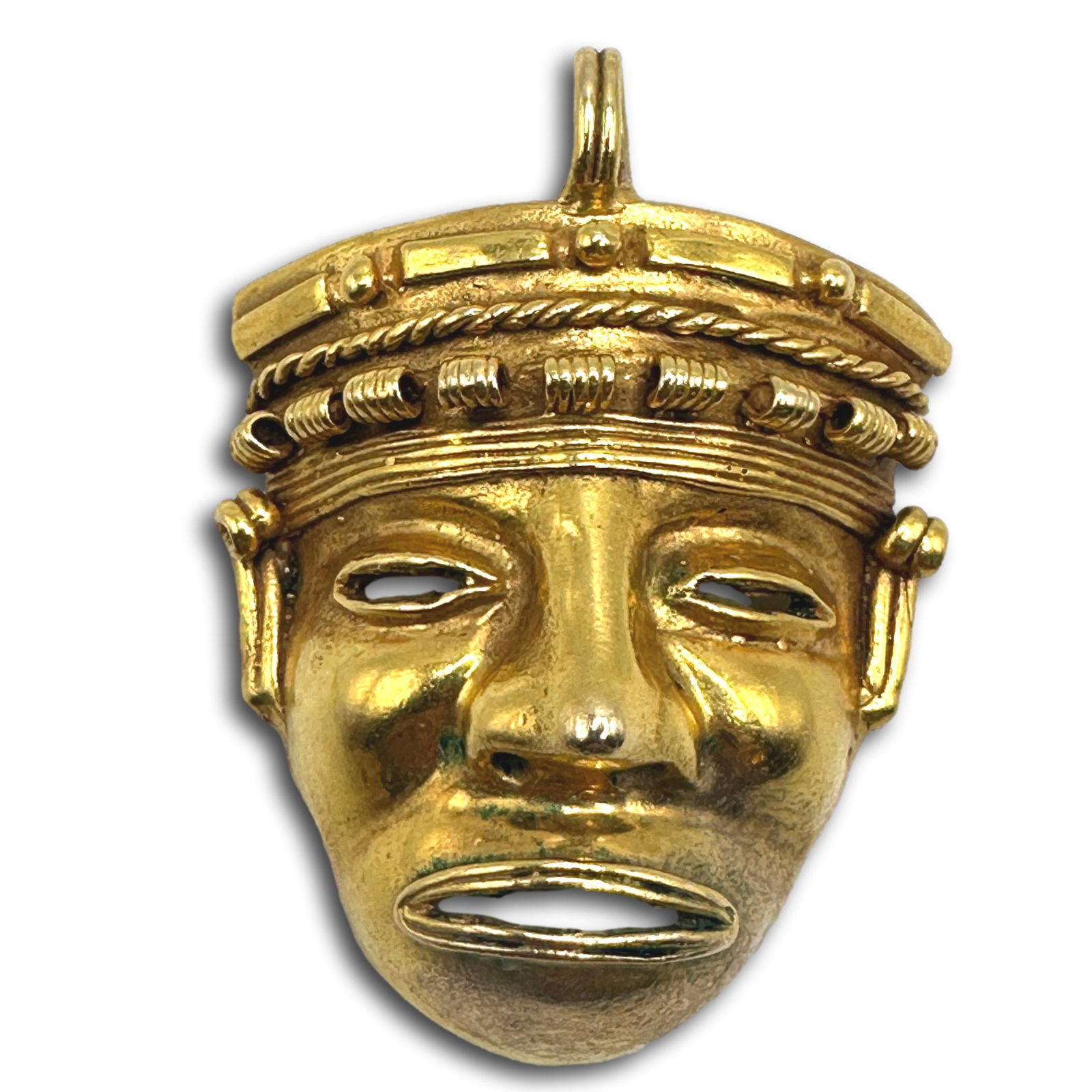 12K Gold Mask Pendant (1 of 5)