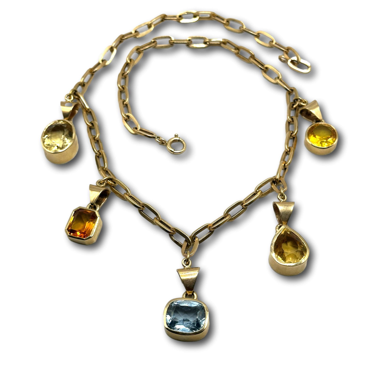 14K Gold Gemstone Chain Necklace (1 of 6)