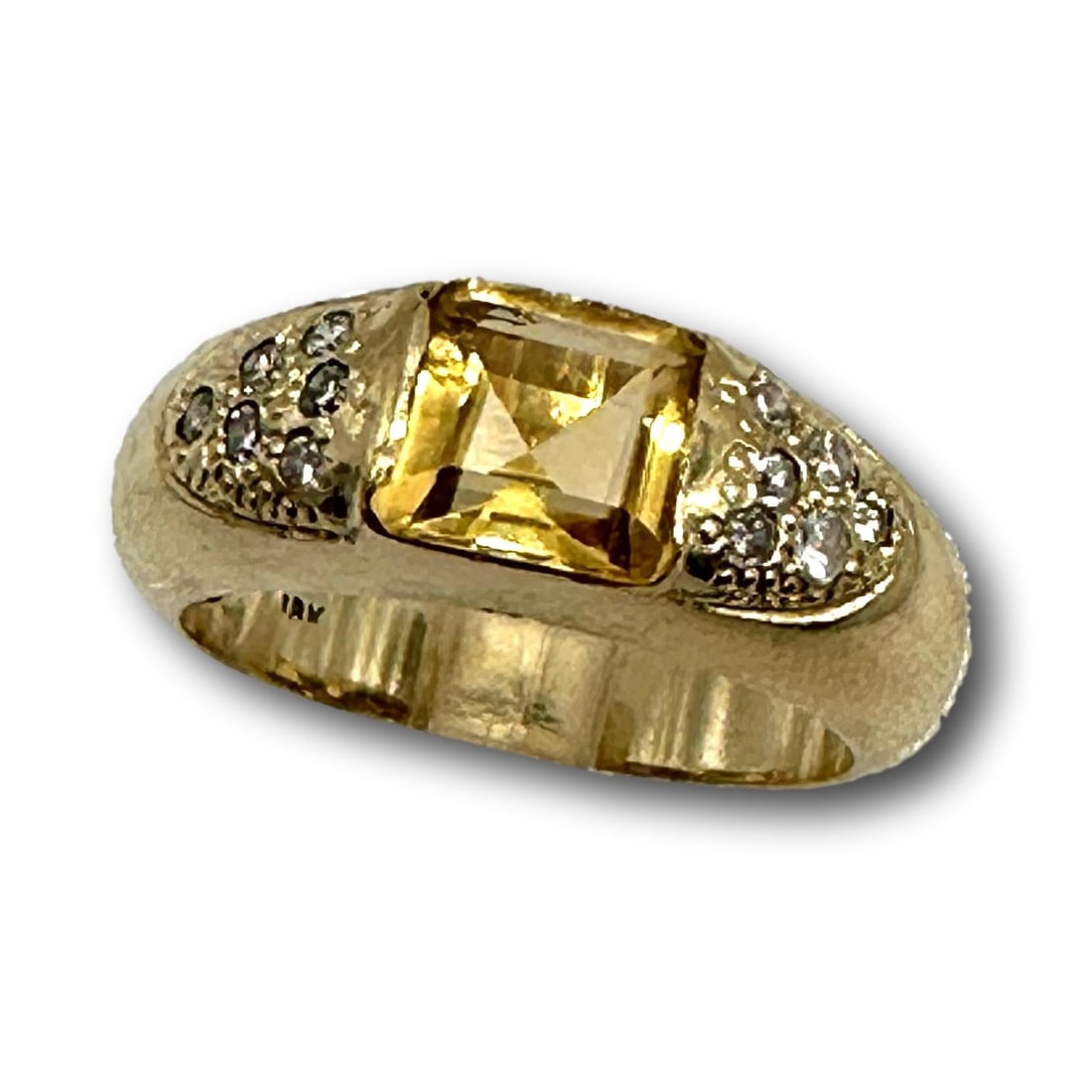 14K Gold Diamond and Citrine Ring (1 of 5)