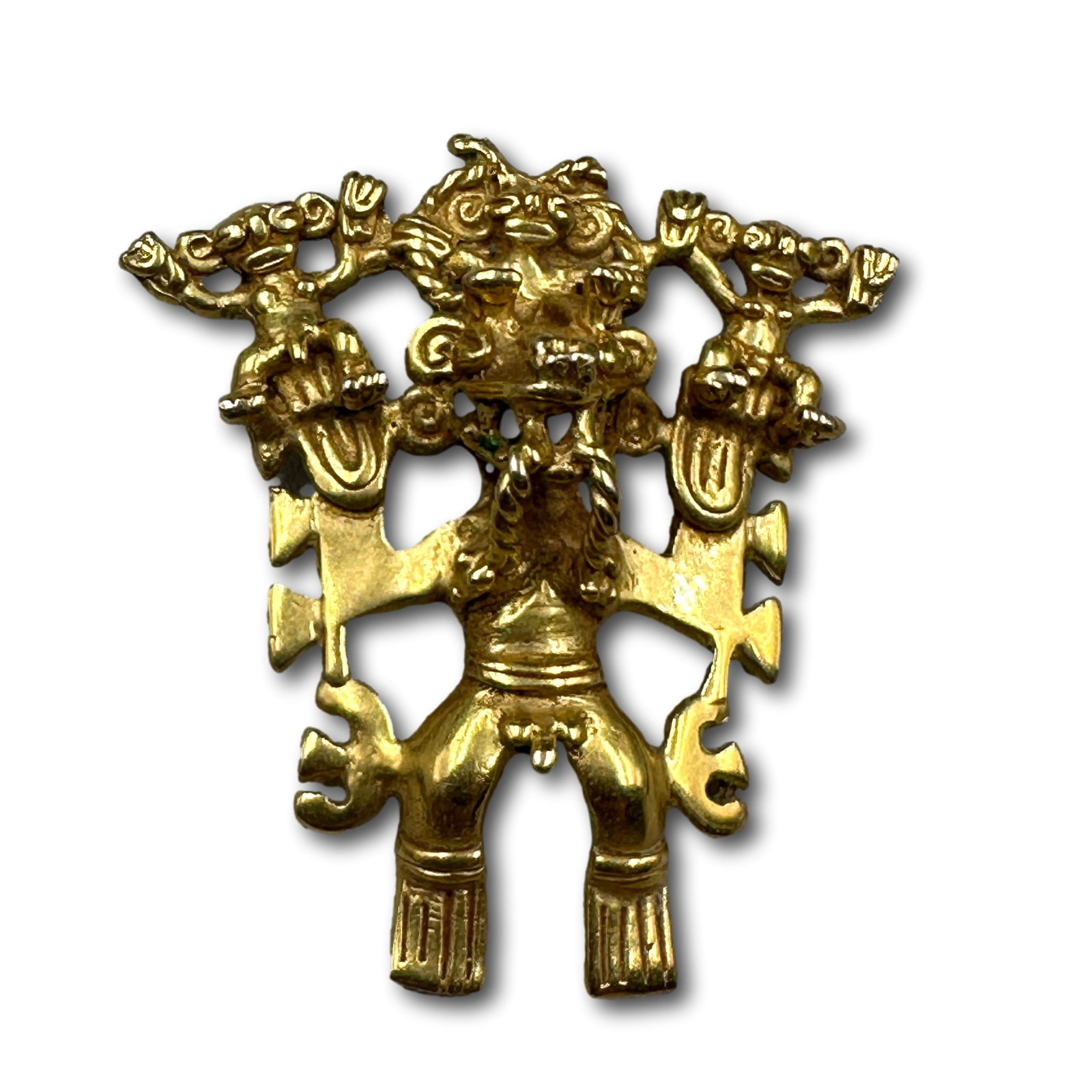 14K Gold Pre-Columbian Style Figural Pendant (1 of 4)