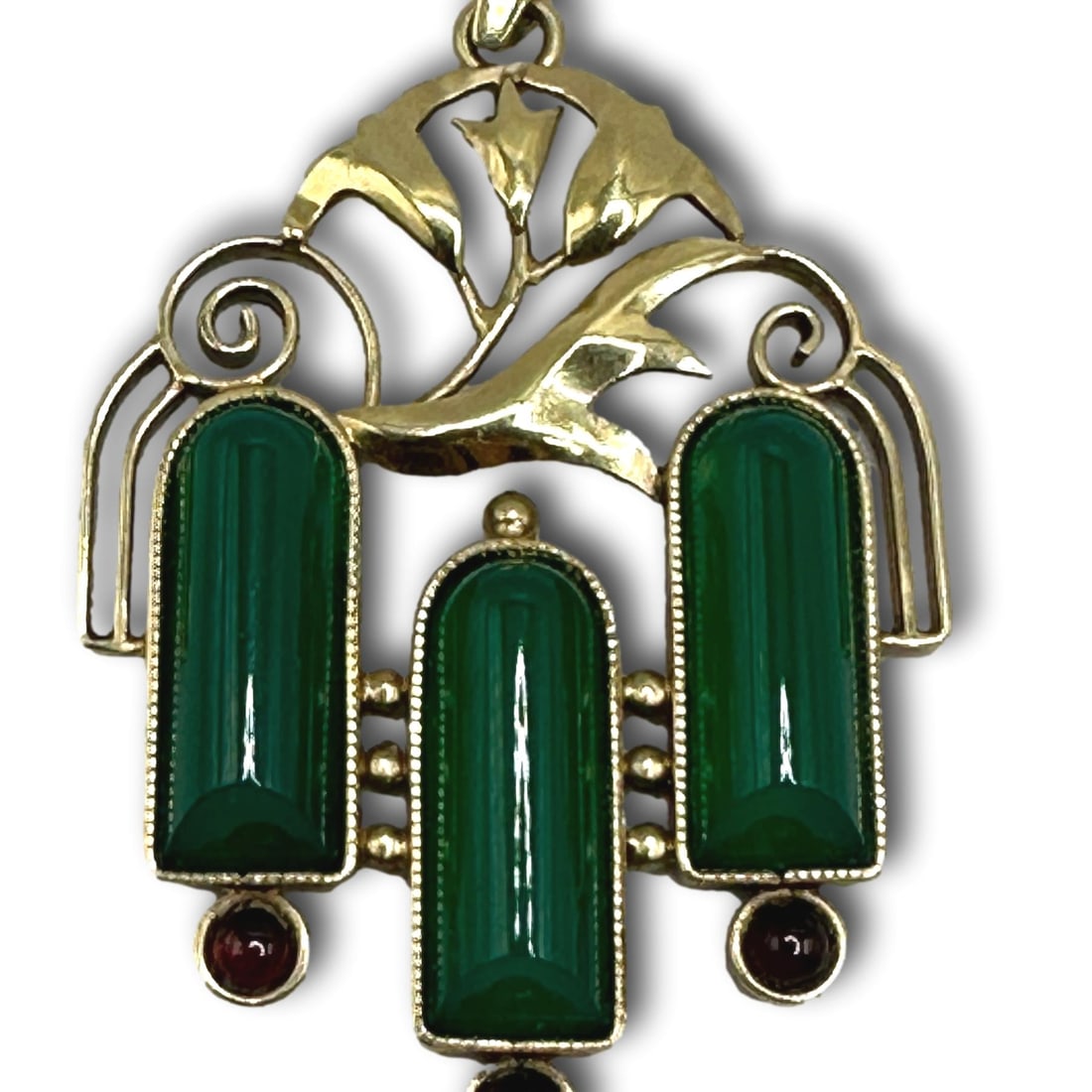 Art Deco Style 14K Gold Pendant (1 of 6)