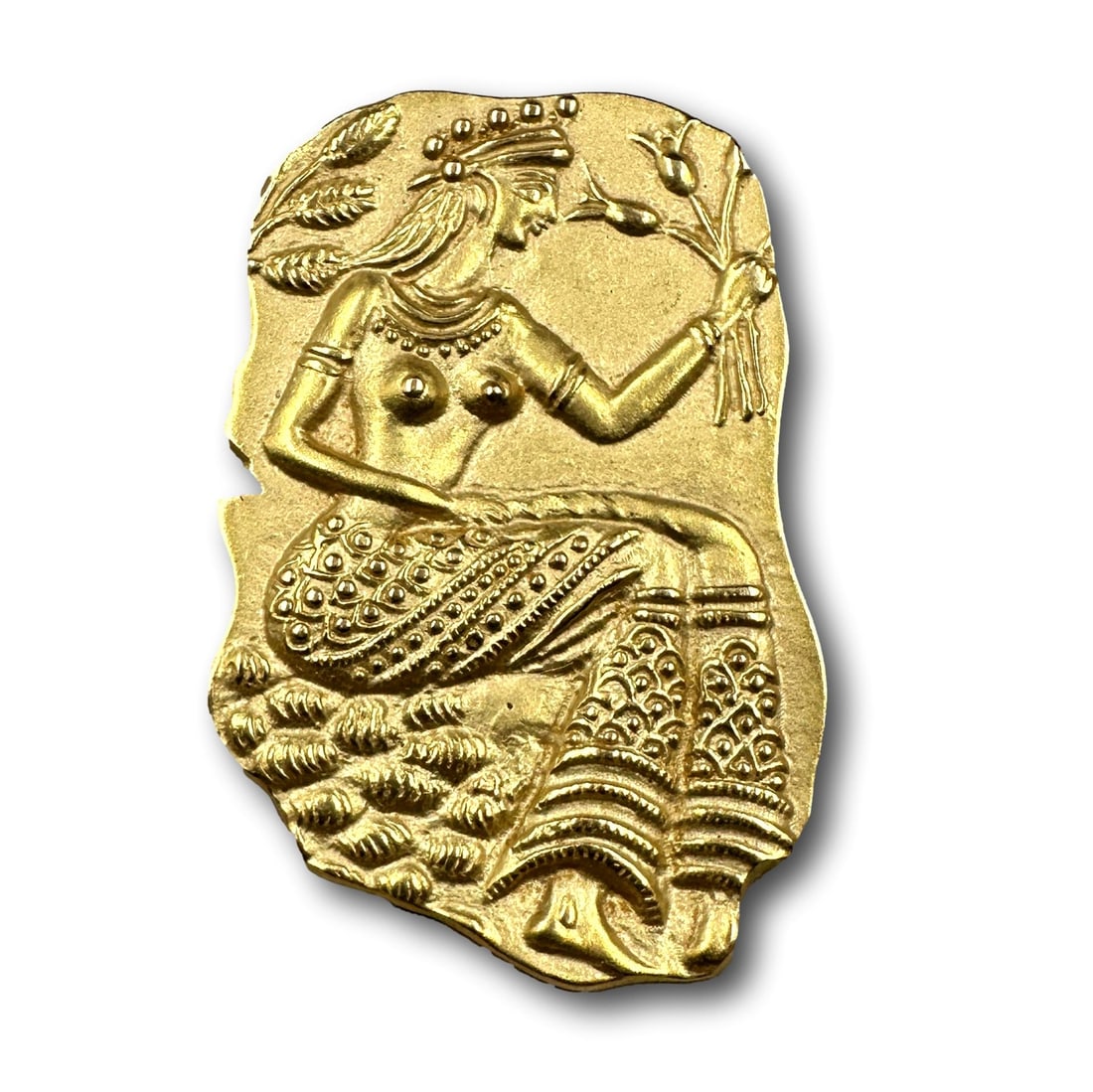 Minoan Goddess Golden Mycenaean Brooch Pendant (1 of 4)