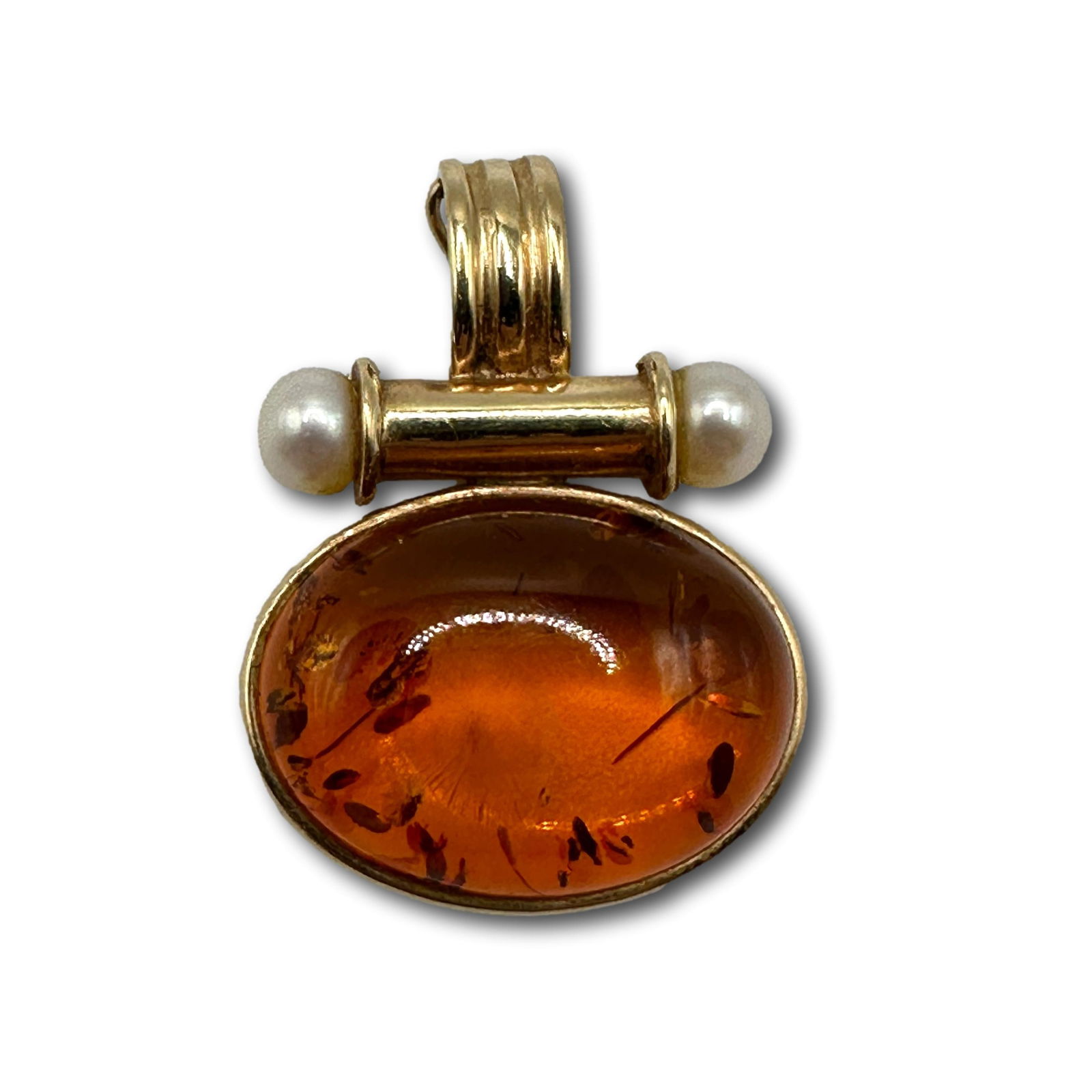 14K Gold Amber Enhancer Pendant (1 of 4)
