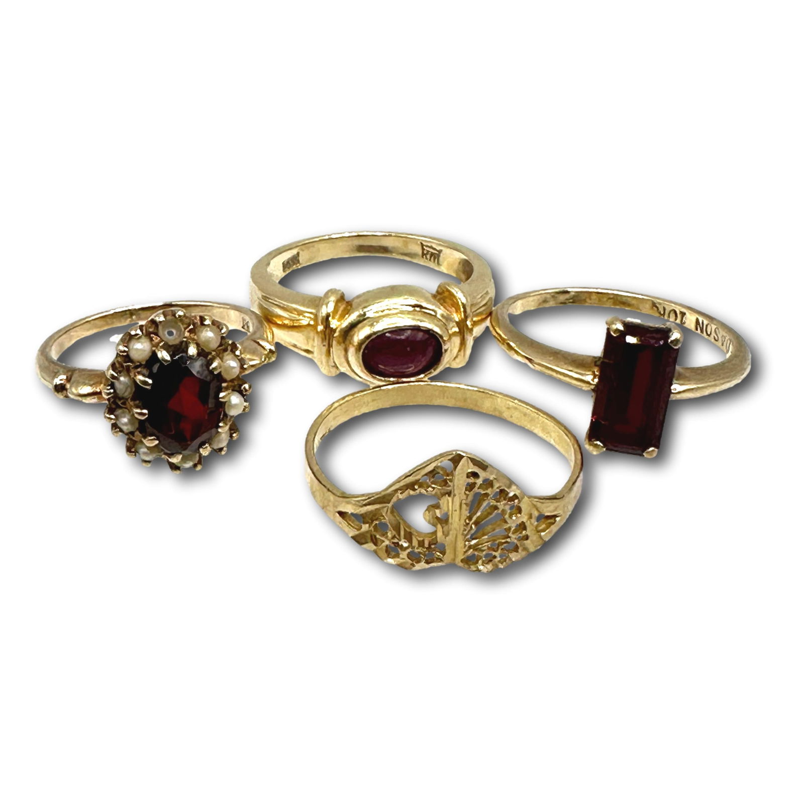 Lot of 4 Gold Rings (1 of 6)