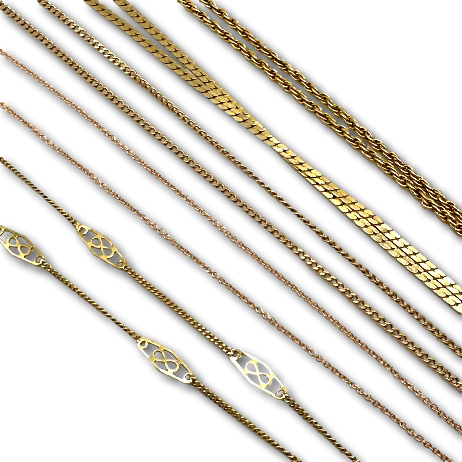 Collection of Five 14K Gold Chains (1 of 7)