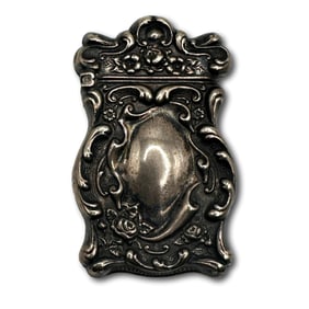 Sterling Silver Art Nouveau High Relief Vesta Match Safe