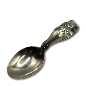 Antique Sterling Silver Child's Kitty Cat Spoon