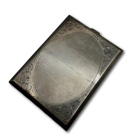 Antique Sterling Silver Cigarette Case - Marked Austria Sterling Silver