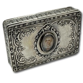 Sterling Silver Heavy Gauge Multi Purpose Box with Portrait