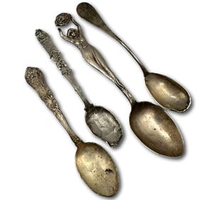 Antique Sterling Silver Spoons for Scrap or Repair