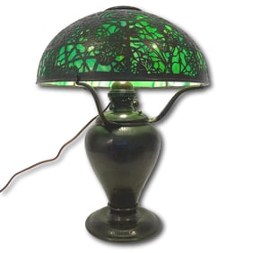 Rare Tiffany Studios Grapevine Pattern Large Table Lamp