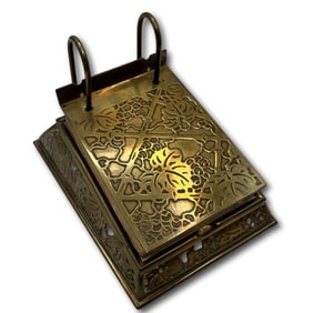 Tiffany Studios Grapevine Pattern Gold Desk Calendar