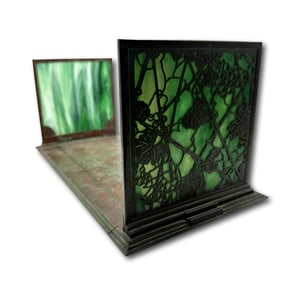 Tiffany Studios Grapevine Pattern Extendable Folding Book Rack