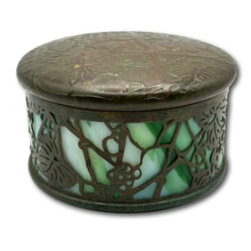 Tiffany Studios Grapevine Pattern Powder Jar