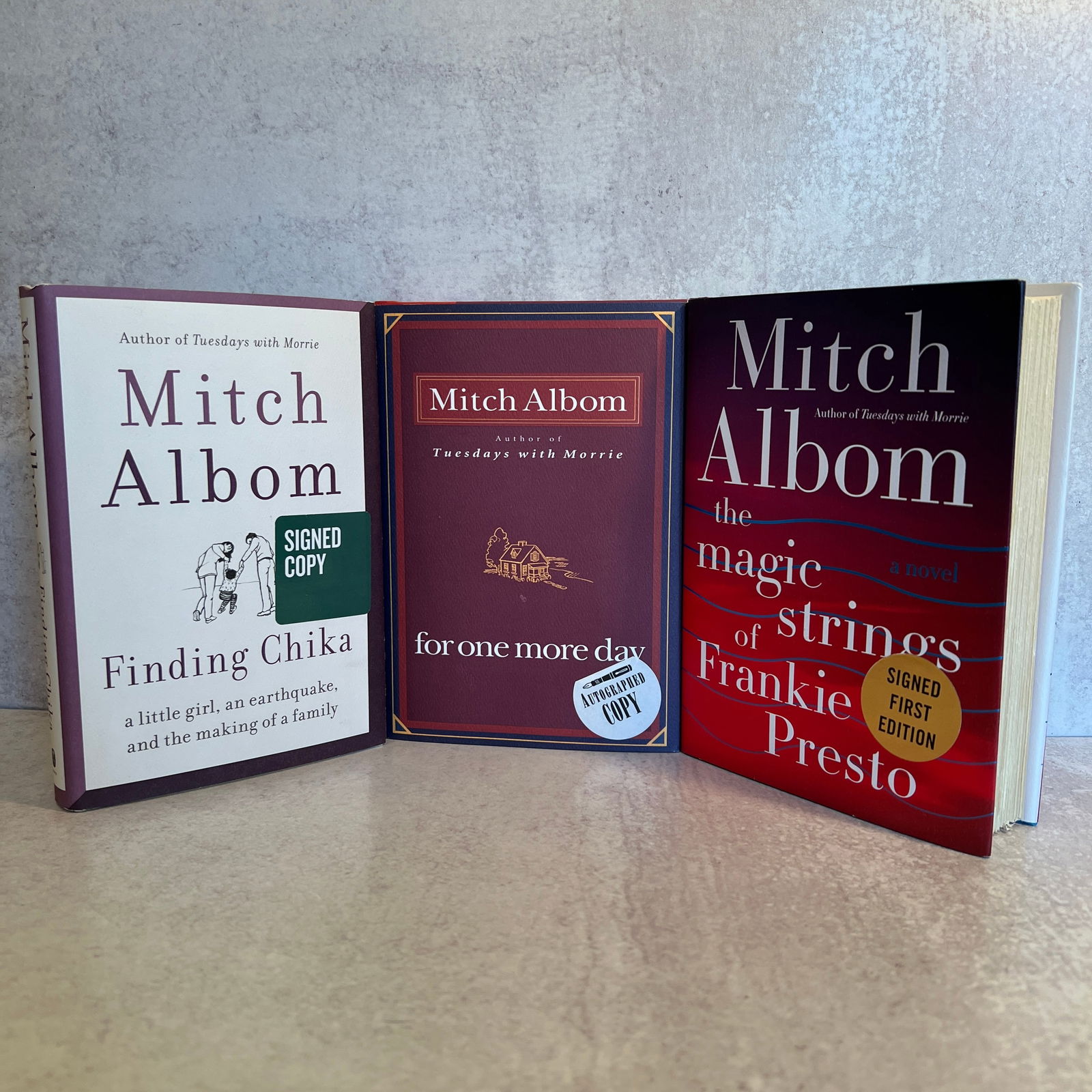 Lot of 3 Mitch Albom Signed Books (1 of 16)