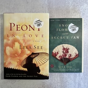 Lisa See Autographed Snow Flower & the Secret Fan, and Peony in Love
