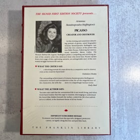 Arianna Stassinopoulos Huffington - Picasso, Signed - New Unopened