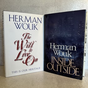 Herman Wouk - Inside Out, and The Will to Live On, Signed