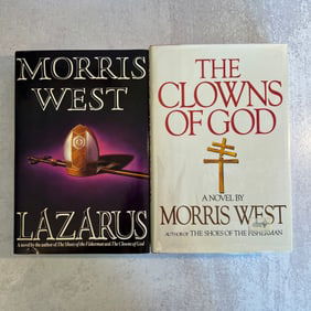 Morris West Autographed: The Clowns of God, and Lazarus