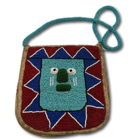 Vintage Beaded Yoruba Diviners Bag