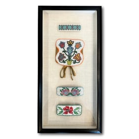 Framed Shadowbox Specimens of Native American Beadwork
