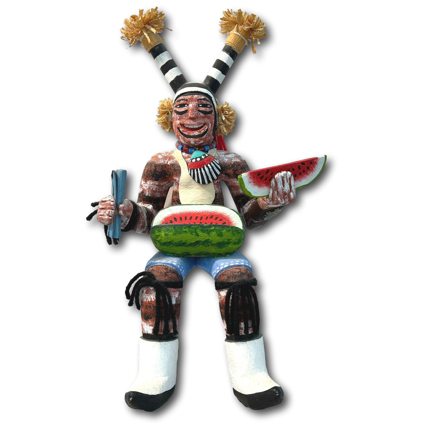 Fletcher Healing Hopi Koshare Clown Kachina Doll (1 of 11)