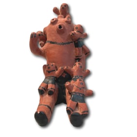 Jemez Pueblo Native American Pottery Mudhead Storyteller