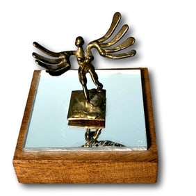 J. A. Burlini Signed Bronze Sculpture