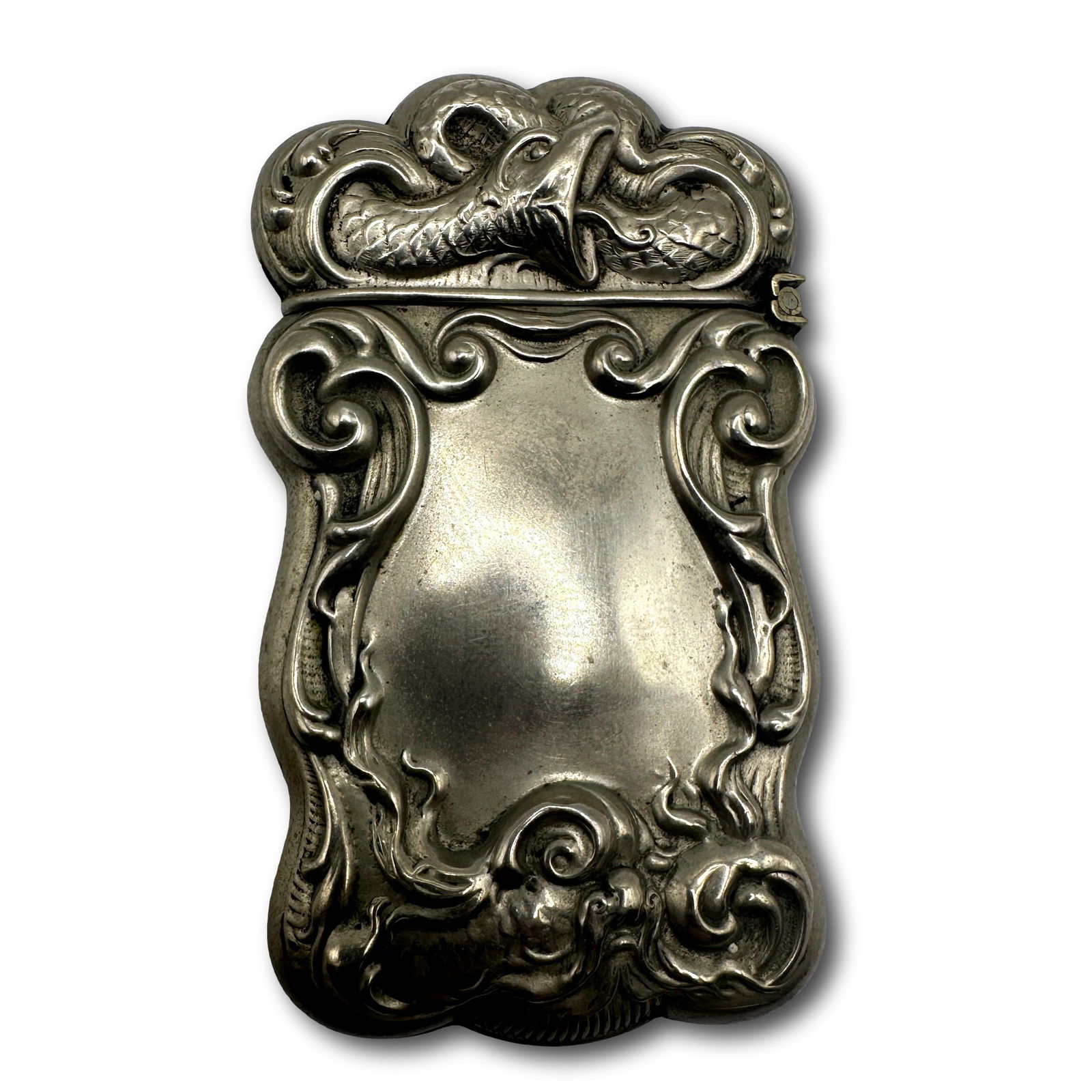 Antique Silver Serpent Vesta Match Safe (1 of 3)