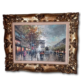 Antoine Blanchard Mid Century Impressionist Paris Arc de Triomphe