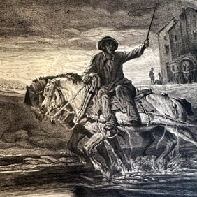 Alexandre-Gabriel Decamps (French, 1803-1860) "Boats-Horses"