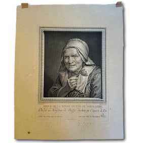 Jean Wille (1715-1808) after Pierre Wille - 1774 Engraving, Sister Of Normandy