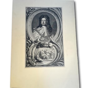 Antique 1746 Engraving Of King George I By Jacob Houbraken