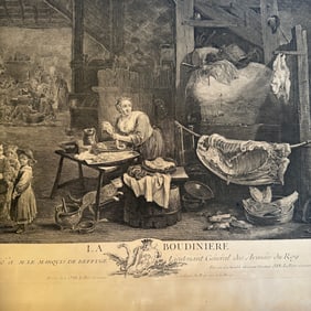 Jacques-Phillippe Le Bas, La Boudiniere, Engraving after David Teniers II, 18th Century